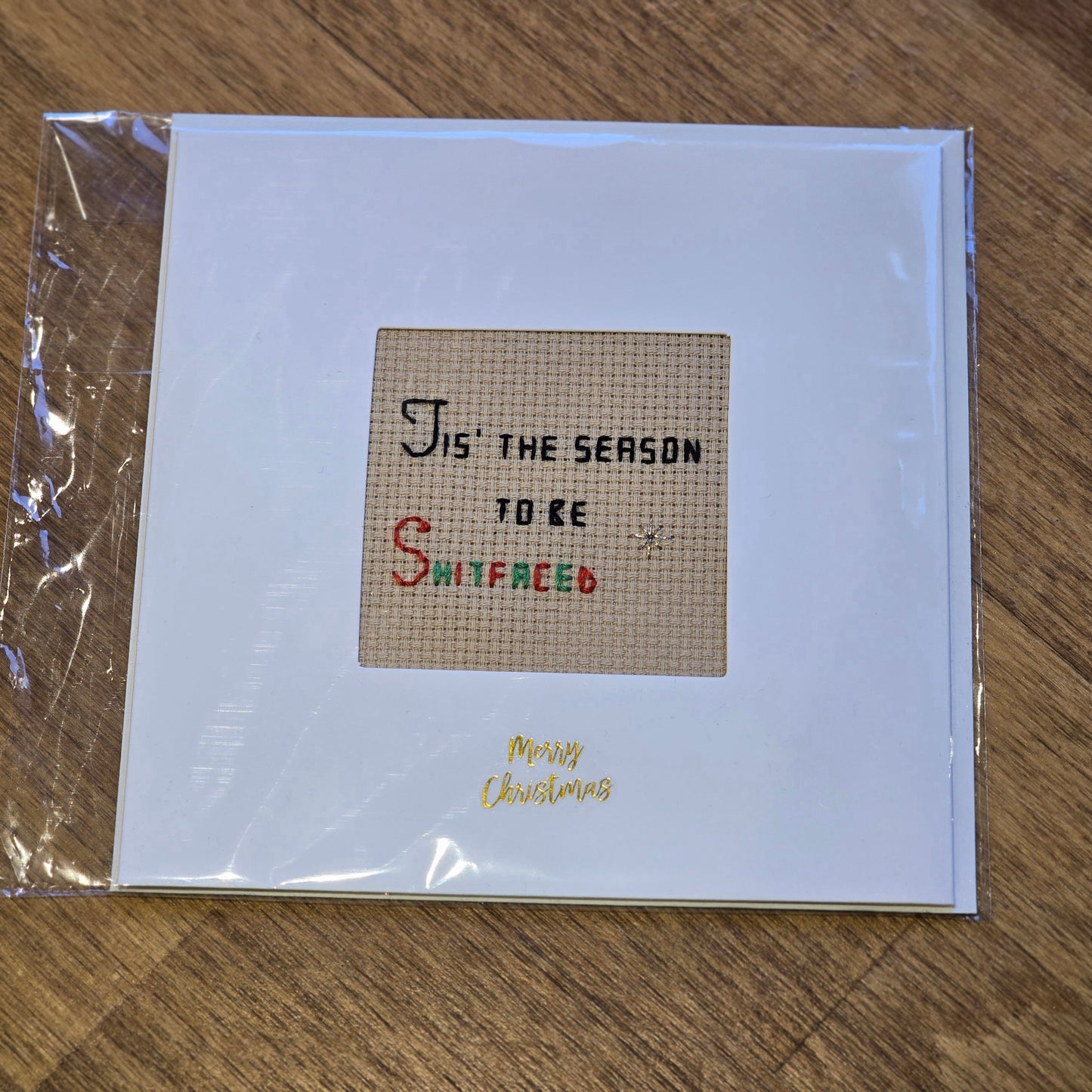 Handmade Sweary Cross Stitch Christmas Cards – Cheeky Holiday Greetings