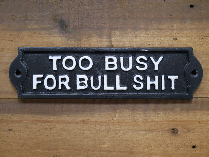 Cast Iron - Sweary Metal Wall Signs