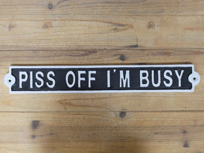 Cast Iron - Sweary Metal Wall Signs