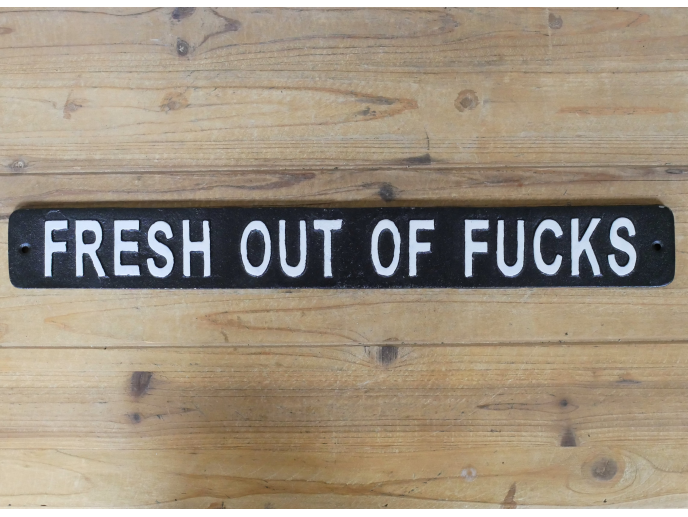 Cast Iron - Sweary Metal Wall Signs