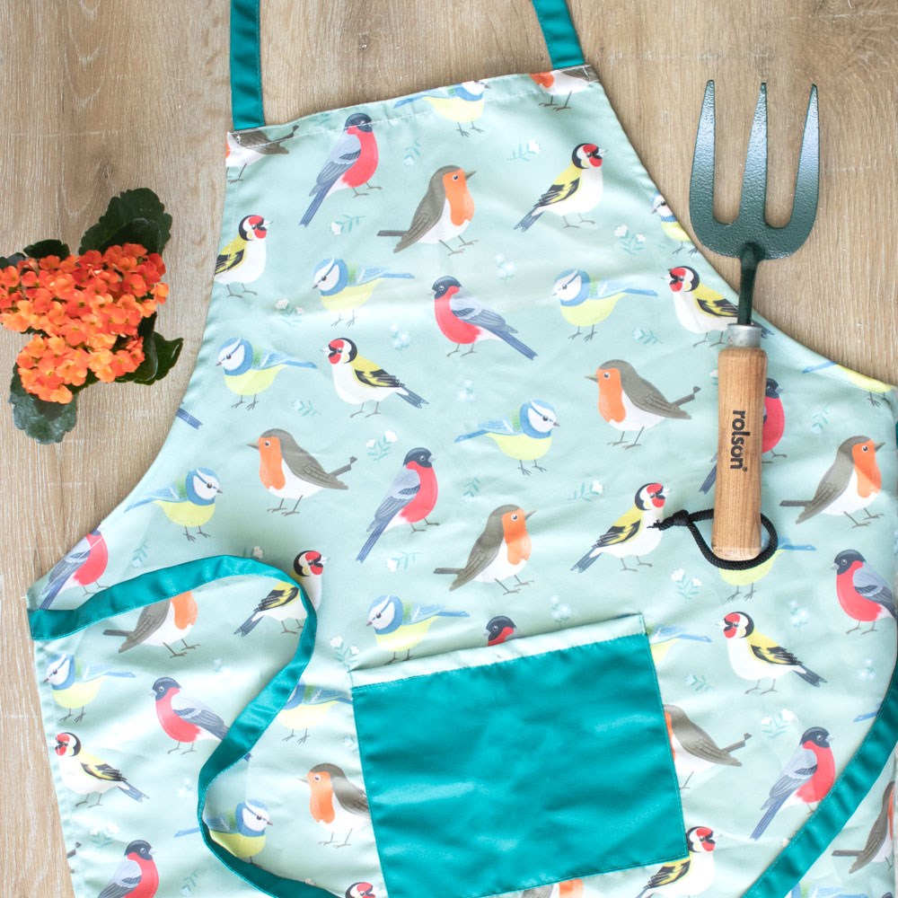 British Garden Bird Apron