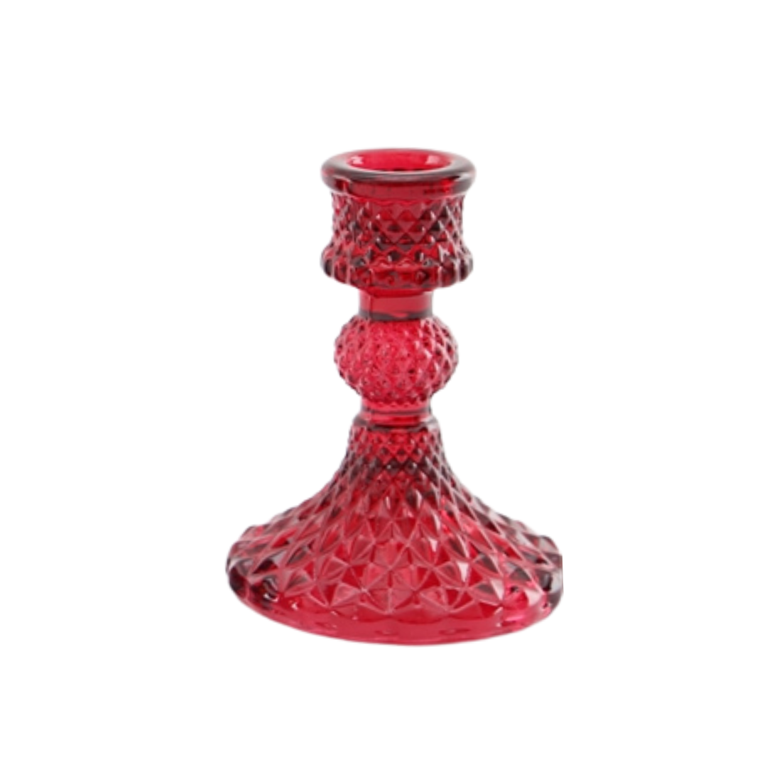 Coloured Glass Taper Candle Holder – Vibrant Home Décor