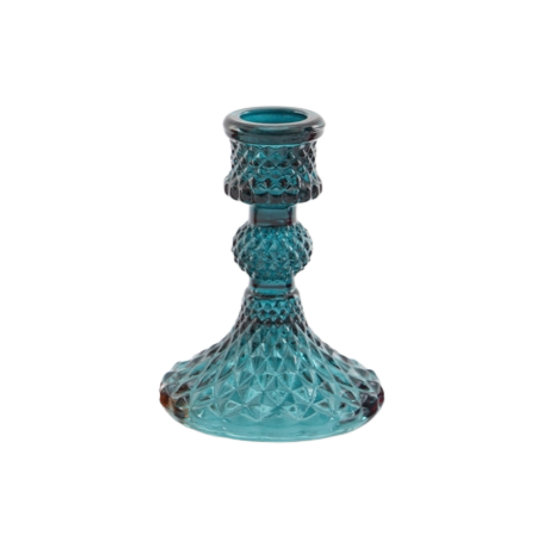 Coloured Glass Taper Candle Holder – Vibrant Home Décor