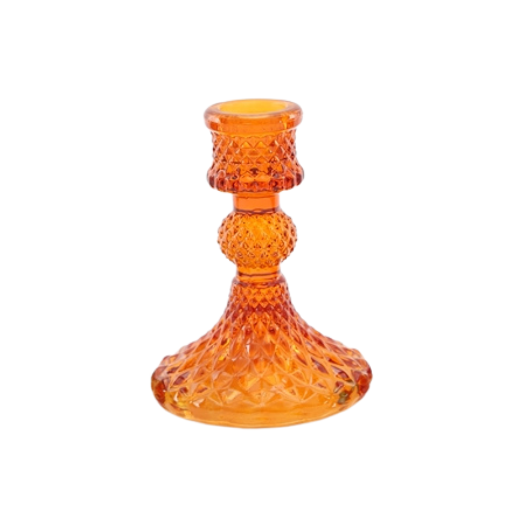 Coloured Glass Taper Candle Holder – Vibrant Home Décor