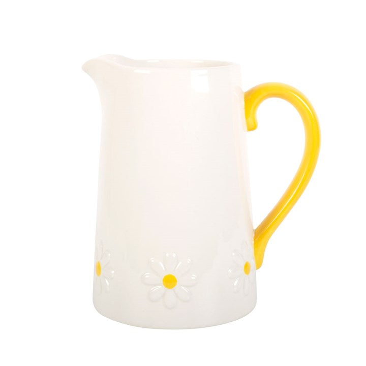 Ceramic Flower Jug with Daisy Design
