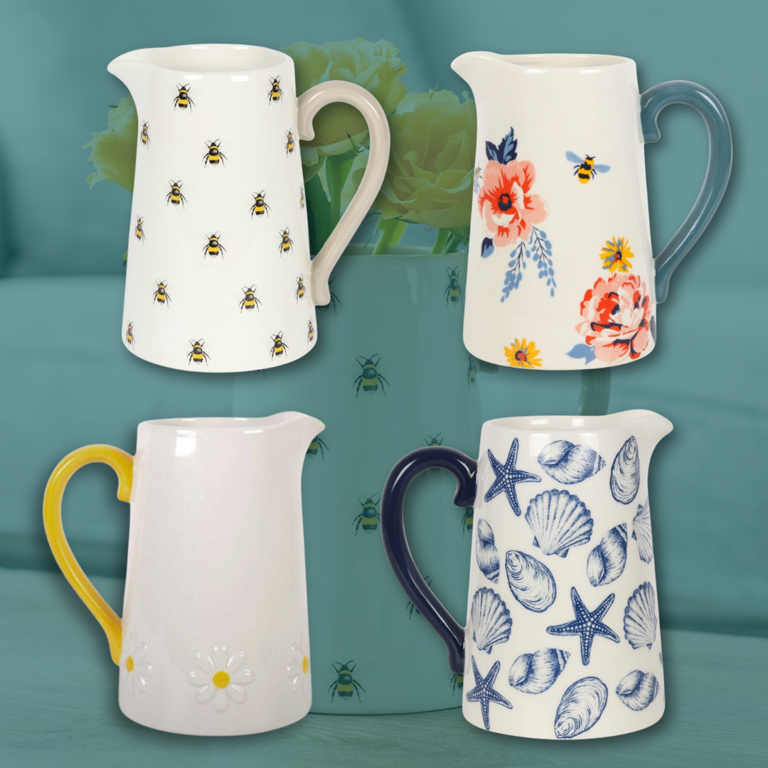 Ceramic Flower Jugs- Various Designs