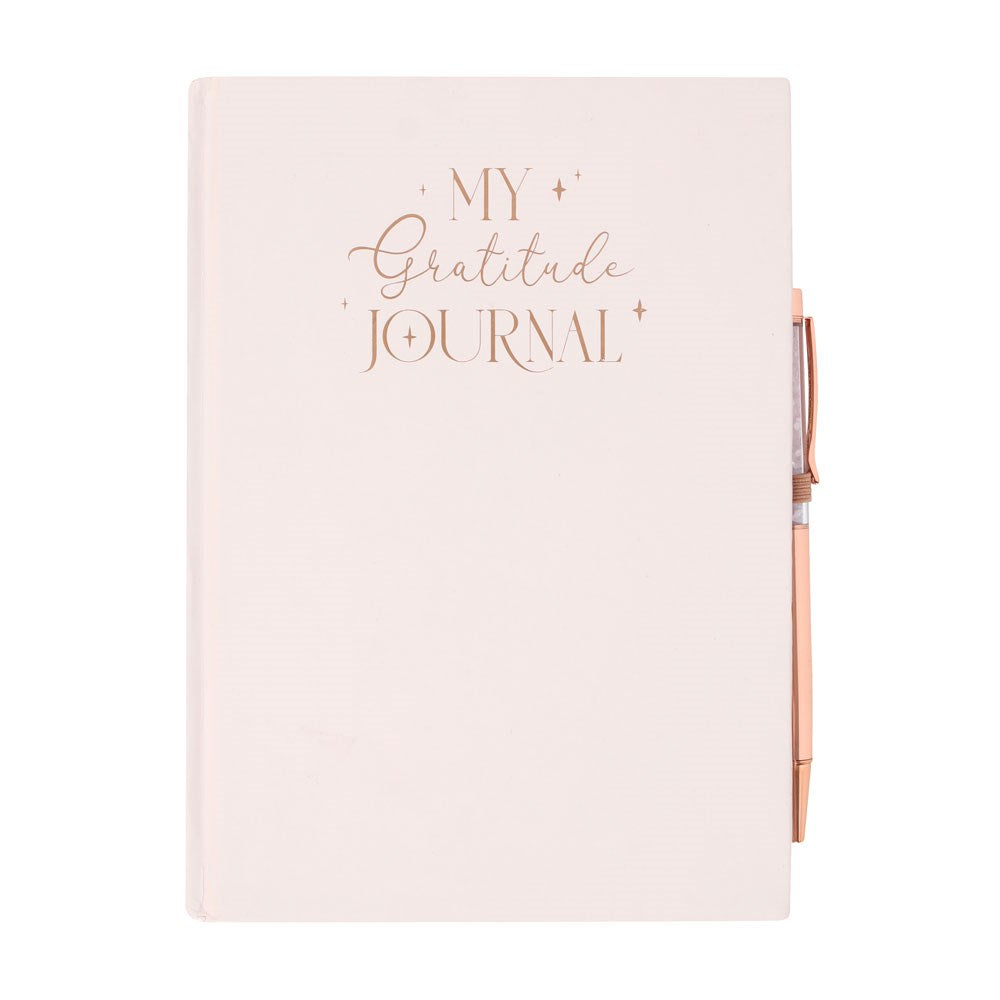 A5 Gratitude Journal with Rose Quartz Pen