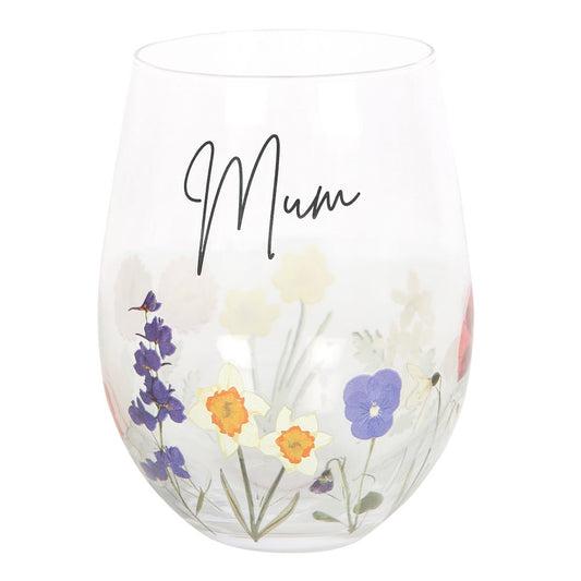 "Mum" Stemless Wine Glass