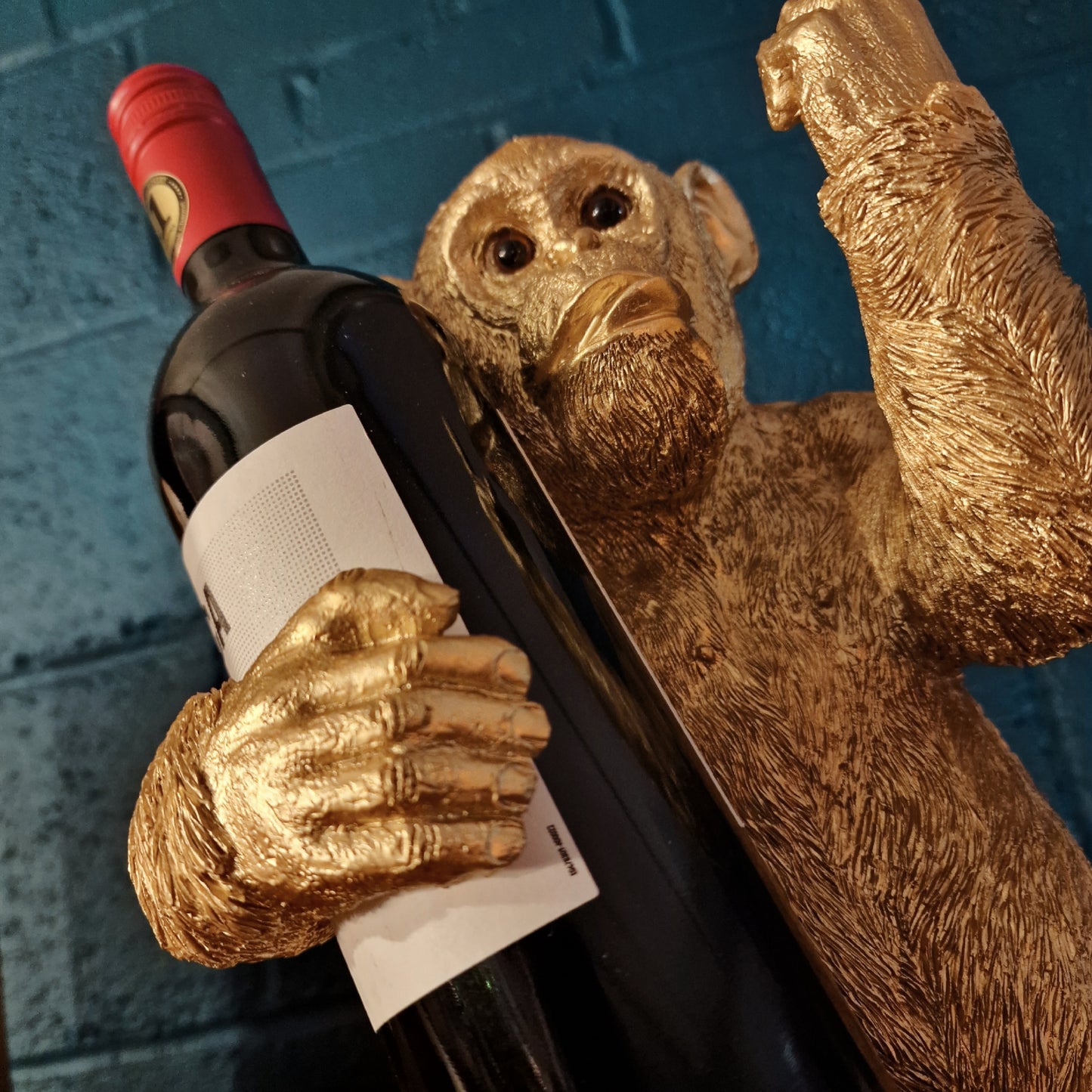 Cheeky Monkey Wine Holder (Gold)