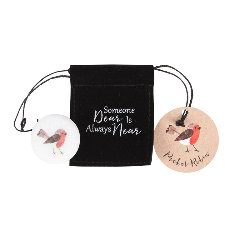 POCKET ROBIN SENTIMENT MARBLE STONES