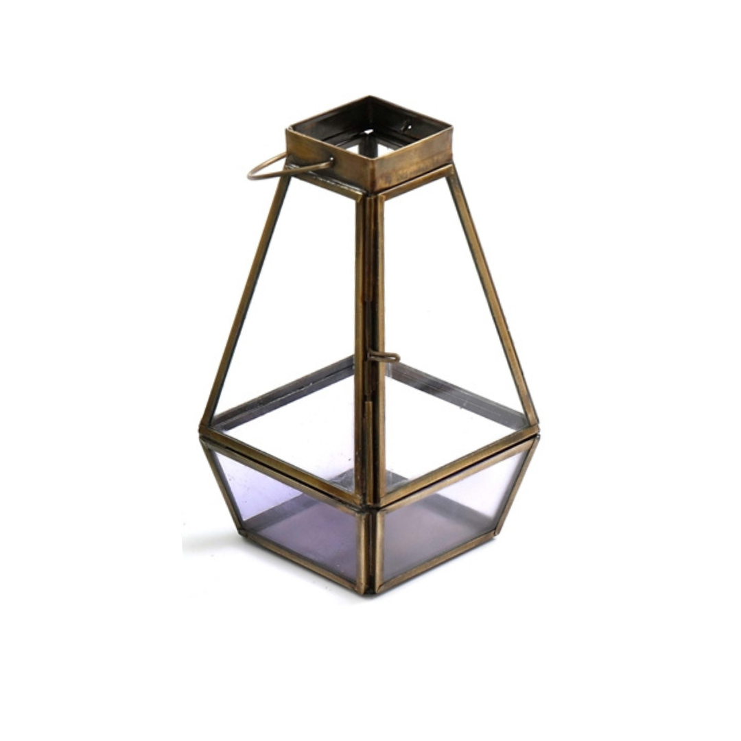 Vibrant Glass Lantern Tealight Holder – Home and Garden Décor