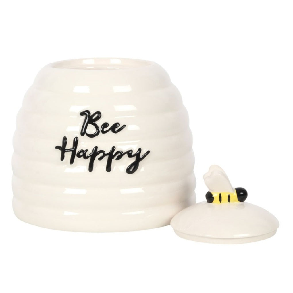 Bee Happy Ceramic Storage Jar