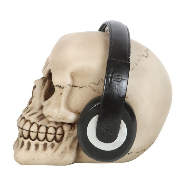 Resin Skull with Beanie/Headphones