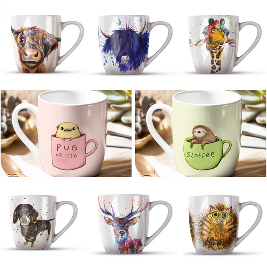 Bone China Mug - Various Animal Designs