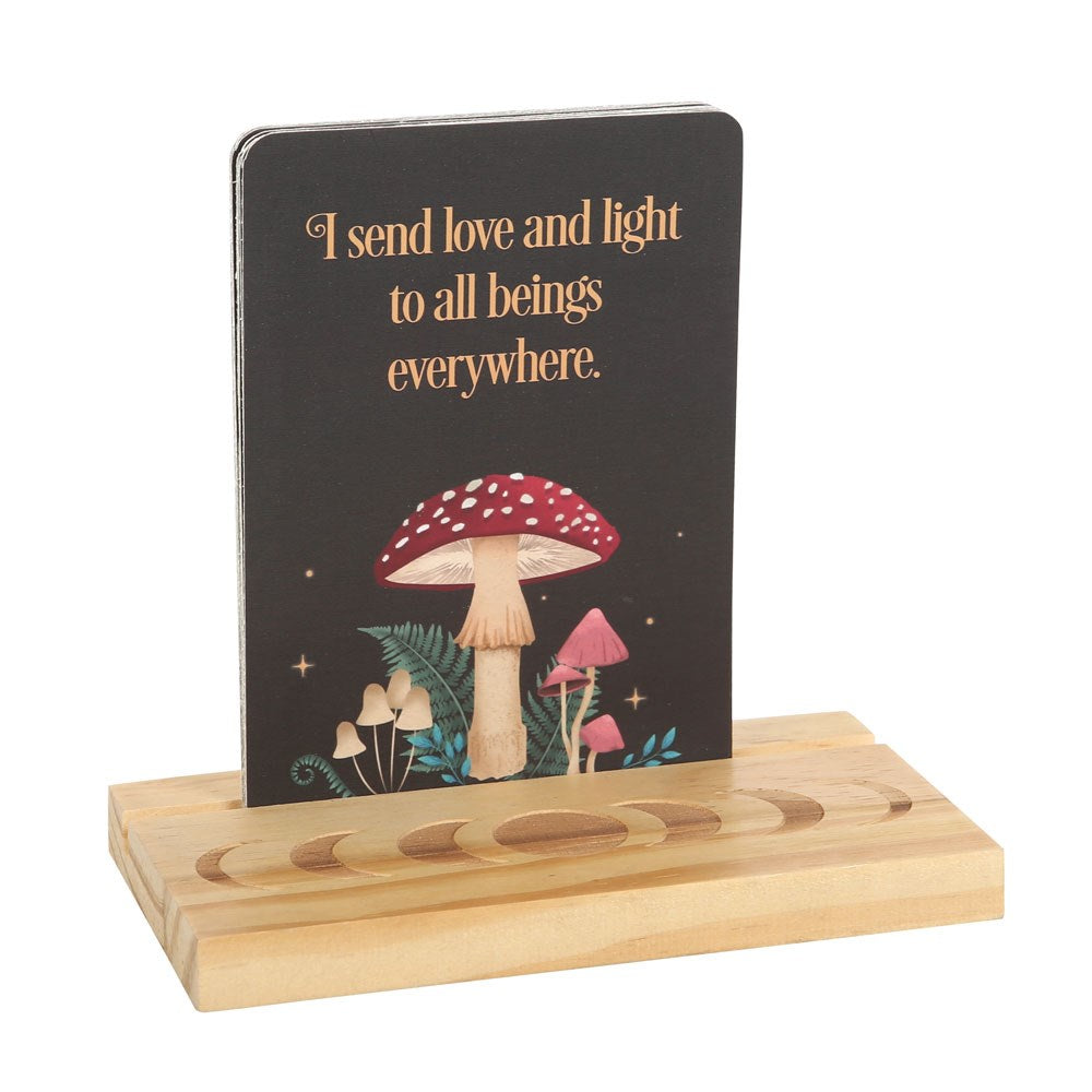 Set of 10 Affirmation Cards with Wooden Stand