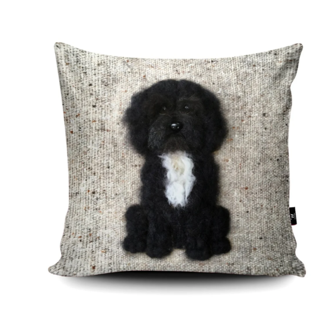 Dog Breeds Vegan Suede Cushion - Westie/Border Collie/Dachshund/Cockapoo/Jack Russell/Frencie/German Shepherd/Bulldog/Labrador/Jack Russell/