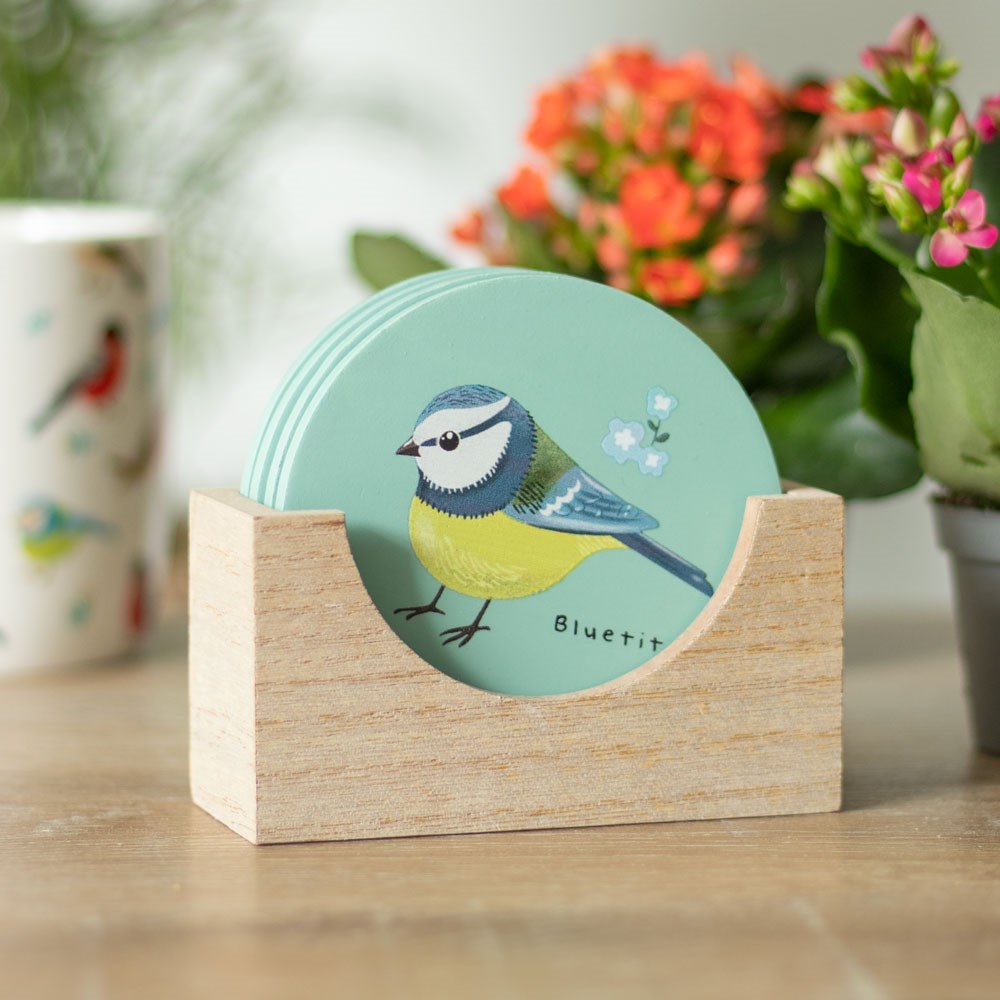 Set of 4 Garden Bird Coasters