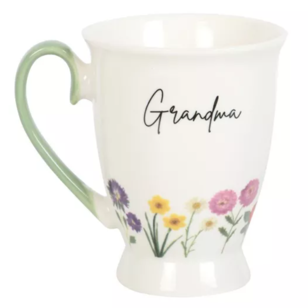 Grandma - Wildflower Ceramic Pedestal Mug