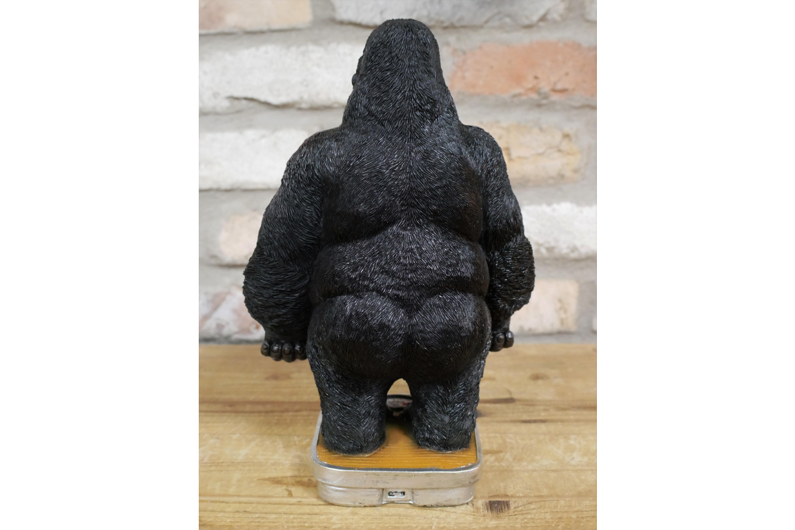 Heavy gorilla resin statue