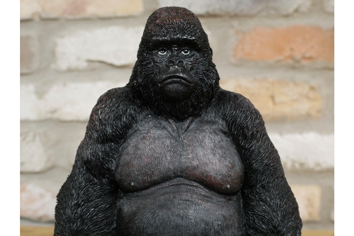Heavy gorilla resin statue