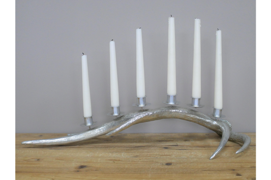 Silver Antler Candle Holder – Table Centrepiece