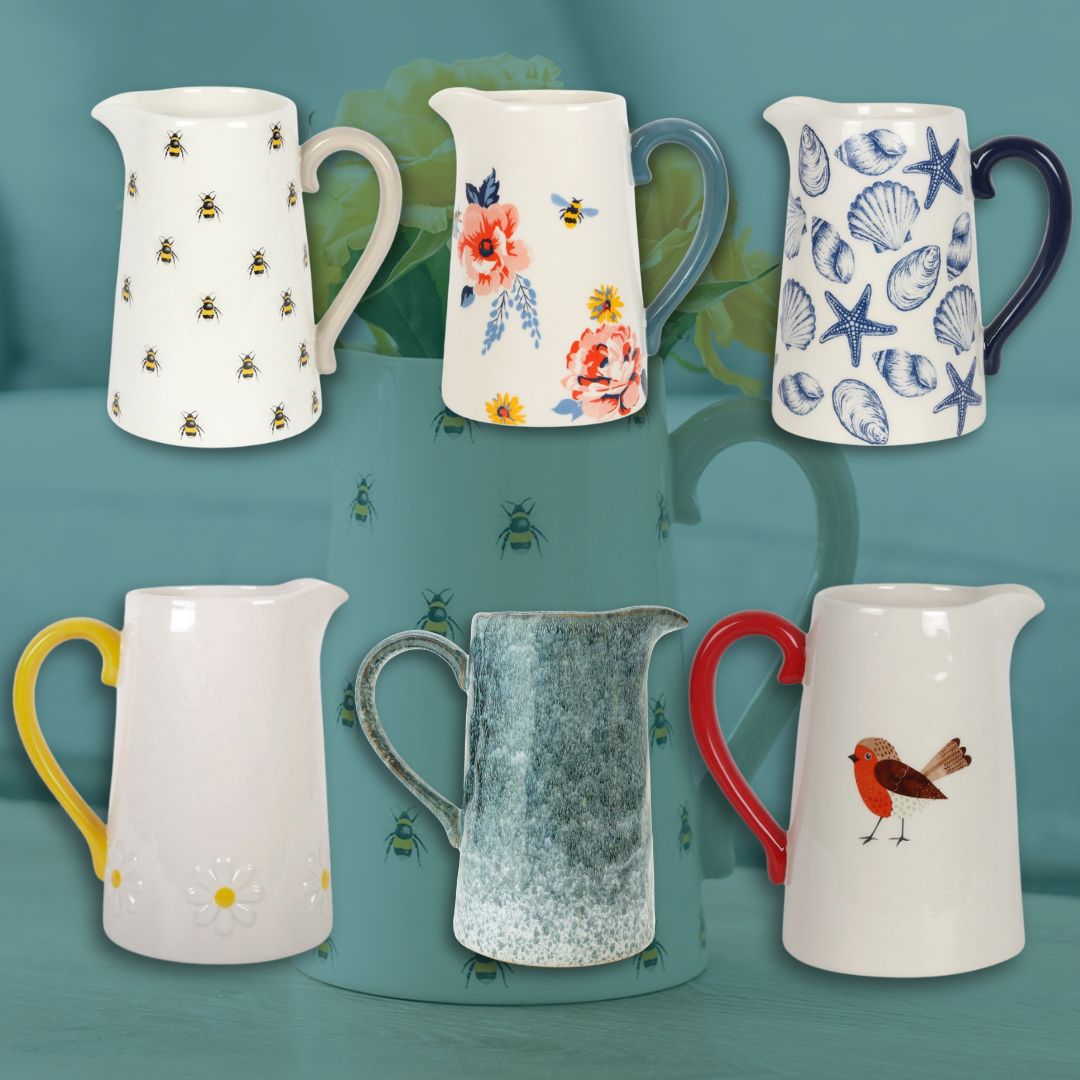 Ceramic Flower Jugs- Various Designs