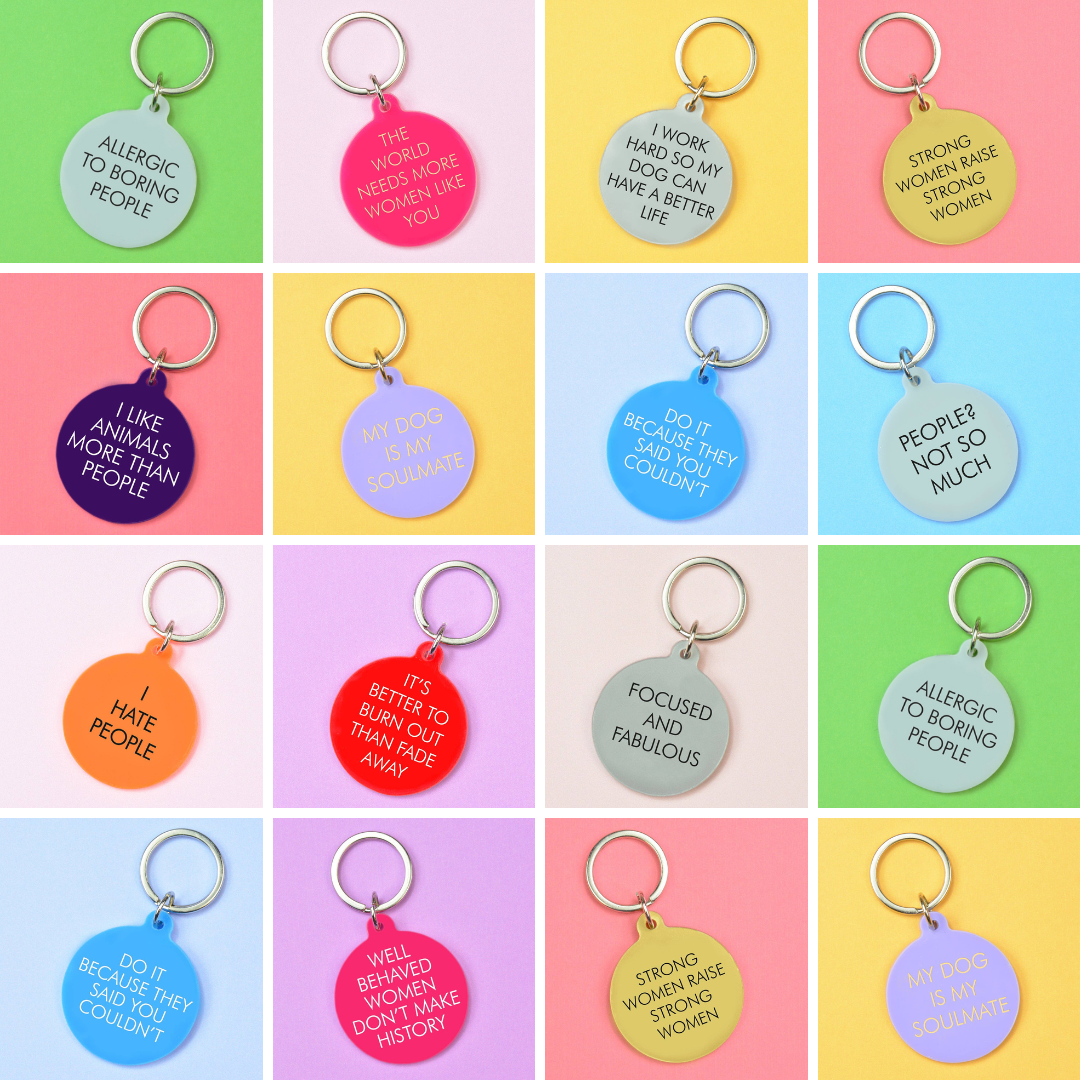 Sassy Slogan Key Tags – Fun and Motivational Acrylic Keyrings