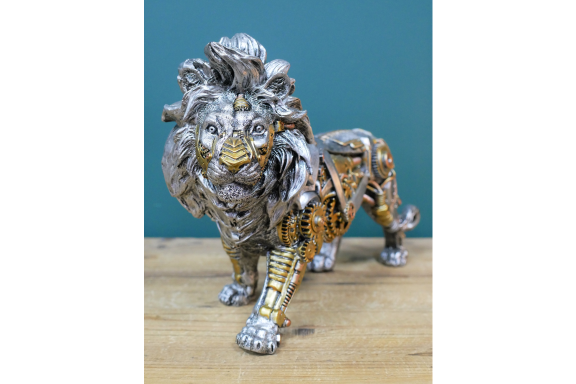 Steampunk Lion Ornament – Intricate and Unique Home Décor