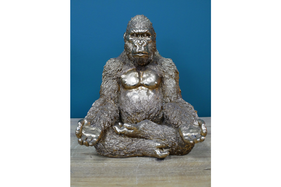 Resin Gorilla Yoga Statue