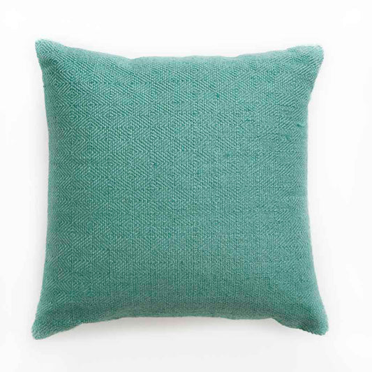 Weaver Green Diamond Aqua Cushion