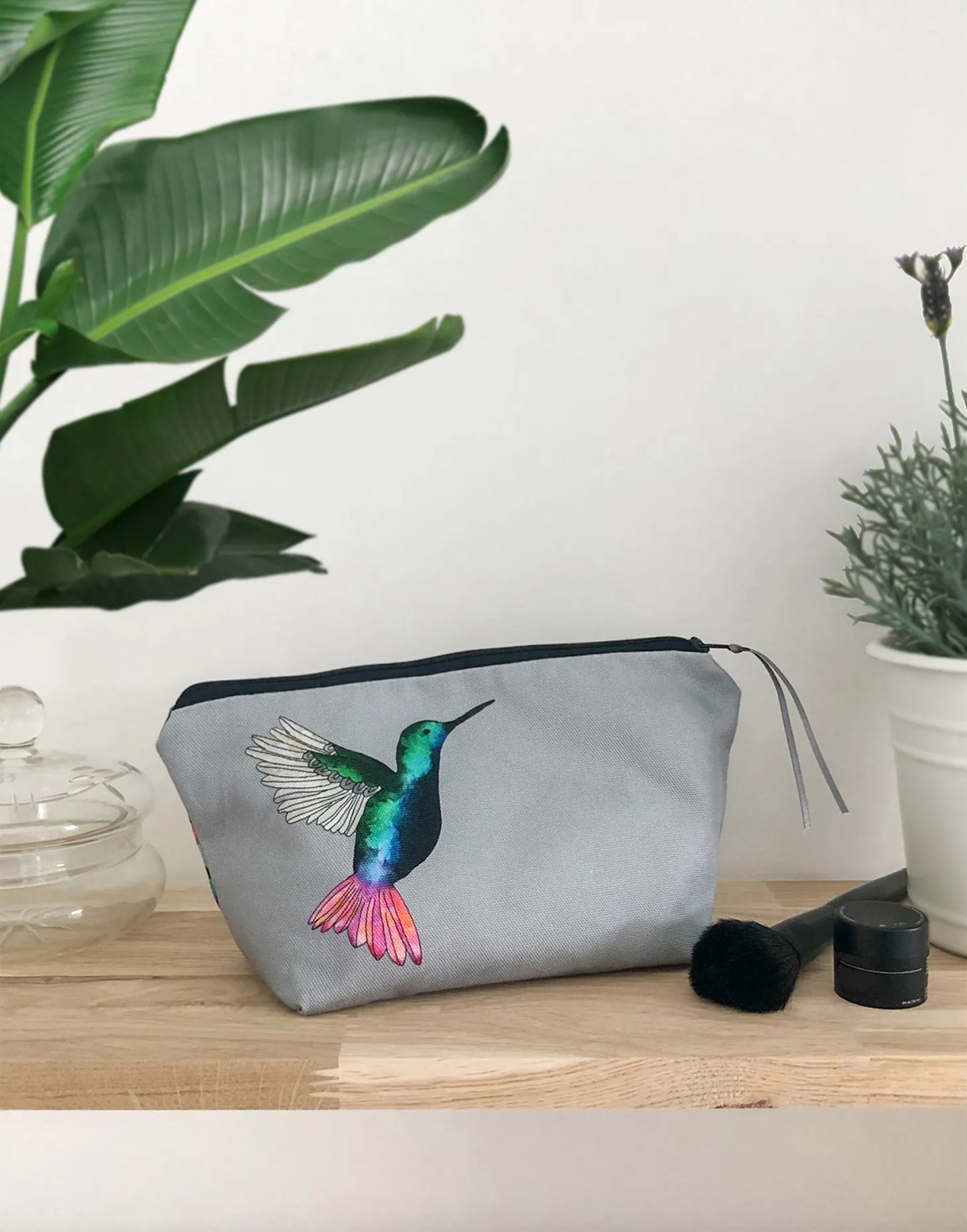 Hummingbird cosmetic bag