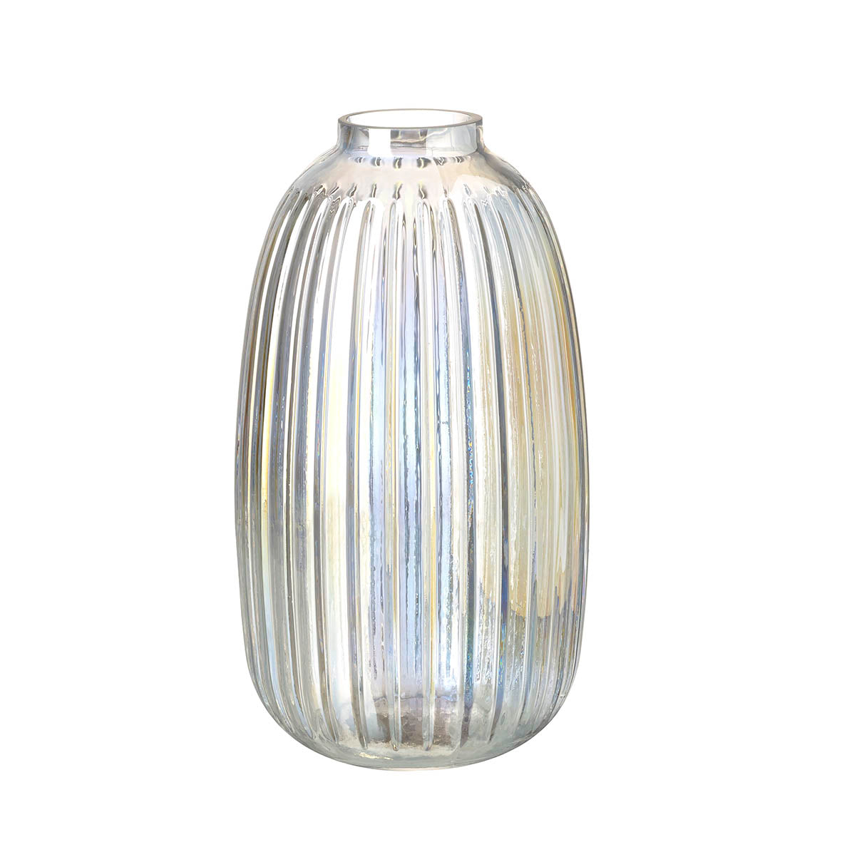 MAURA clear glass lustre Vase 26cm