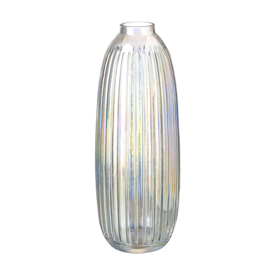 MAURA glass clear lustre Vase 39cm