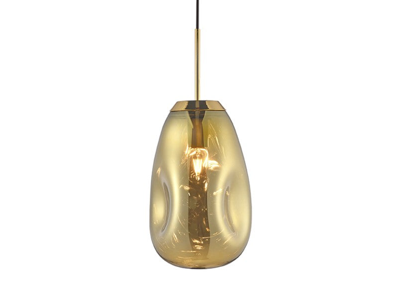 Gold Pendant Lamp Blown Glass-Medium