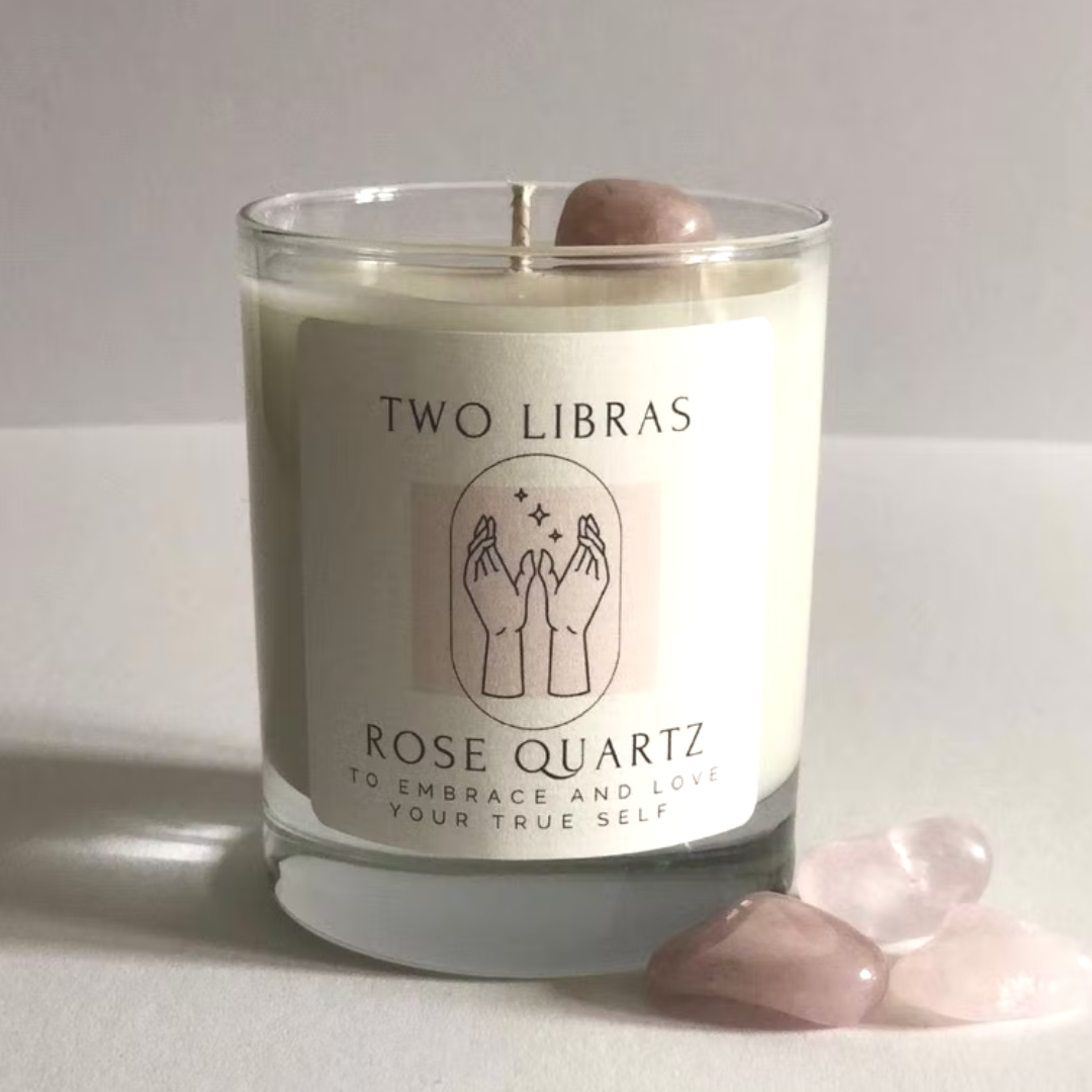 Two Libras Crystal Intention Candles- Various Styles