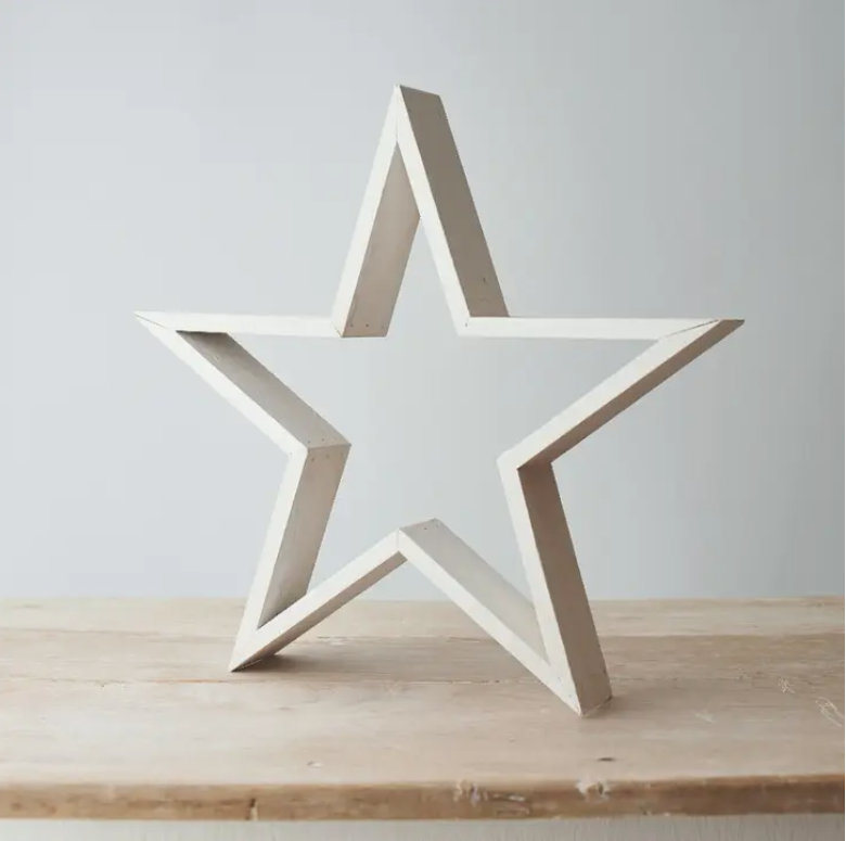 White Wooden Star