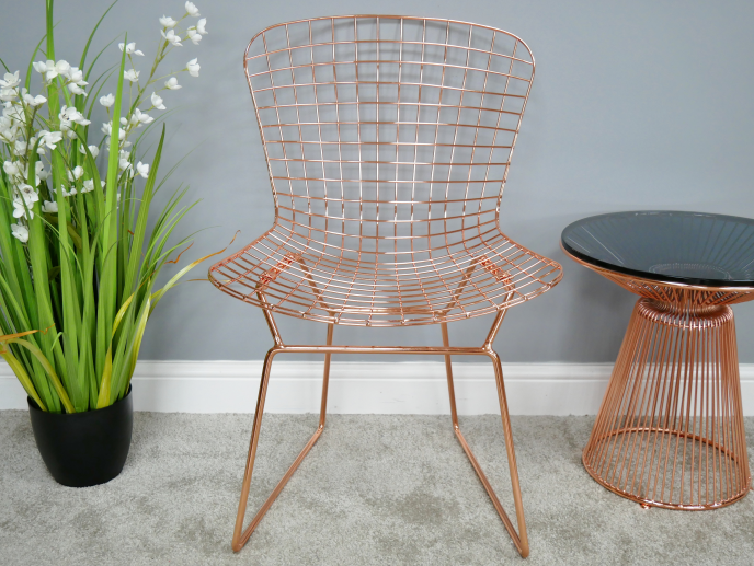 Electroplated Steel - Copper Finish Chair