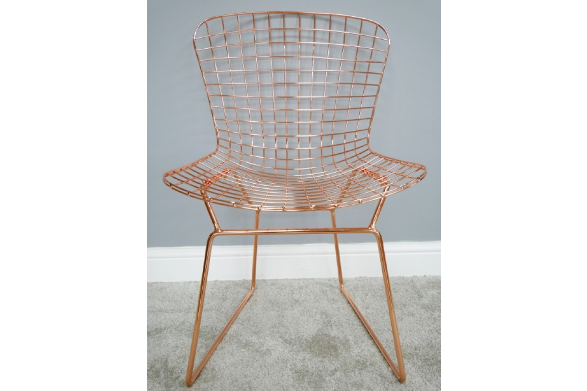 Electroplated Steel - Copper Finish Chair